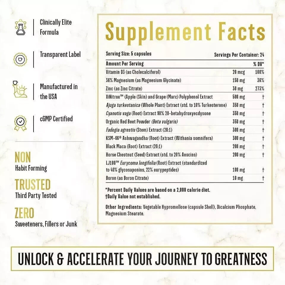 King Maker, 120 Capsules, 13-In-1 Anabolic Supplement for Men SAME DAY SHIPPING