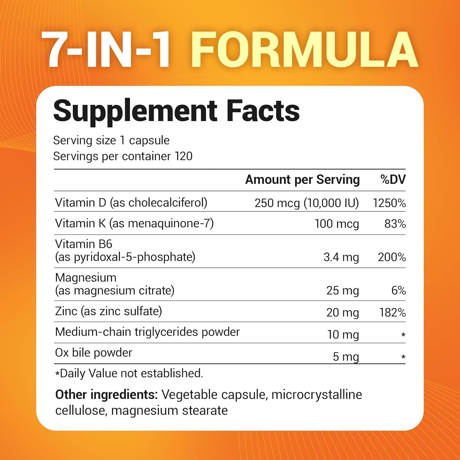 Dr. Berg Maximum Strength 2-in-1 Vitamin D3 K2- 120 Capsules
