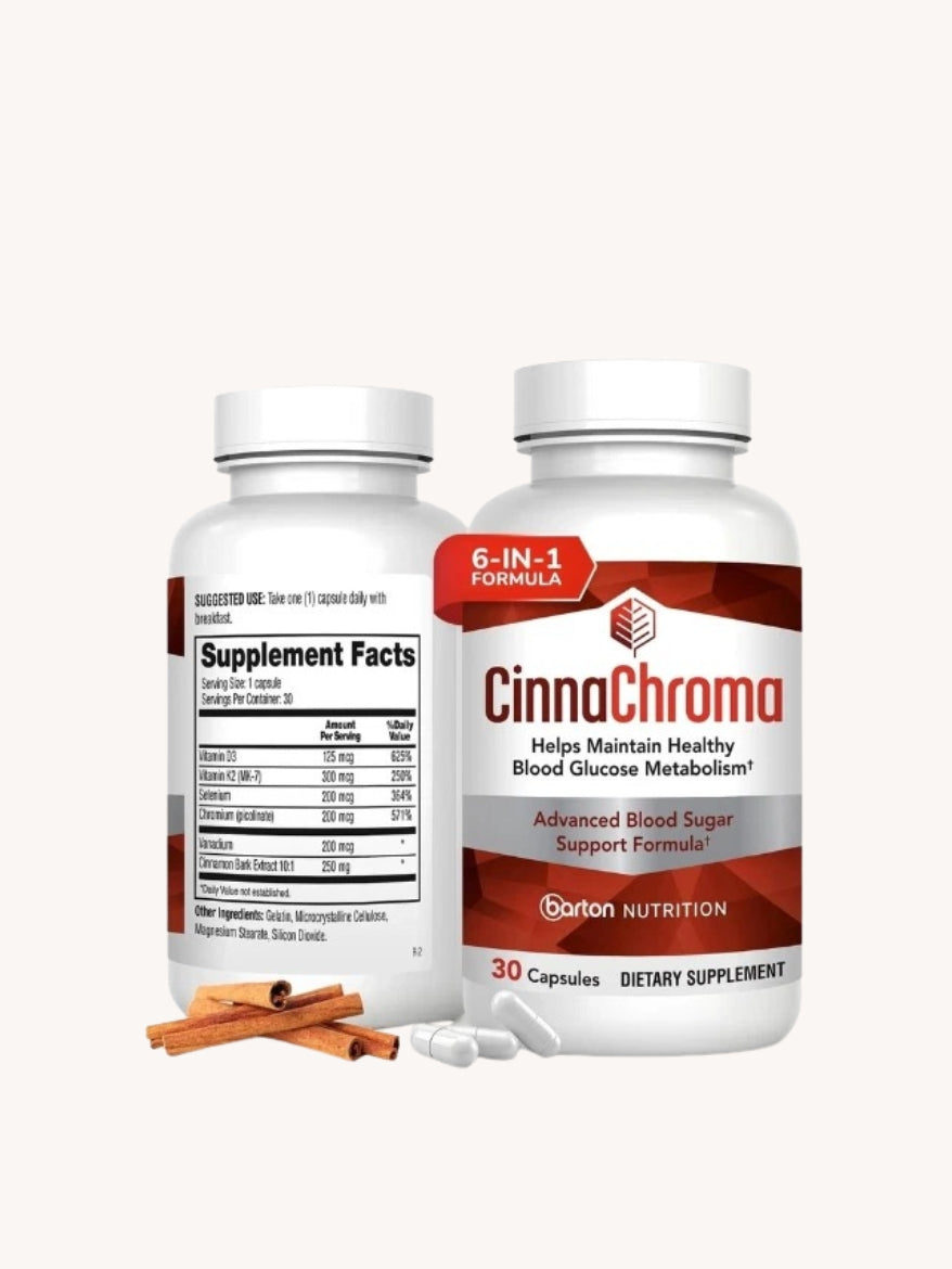 CinnaChroma 30 Caps Cinnamon Extract Sugar Support