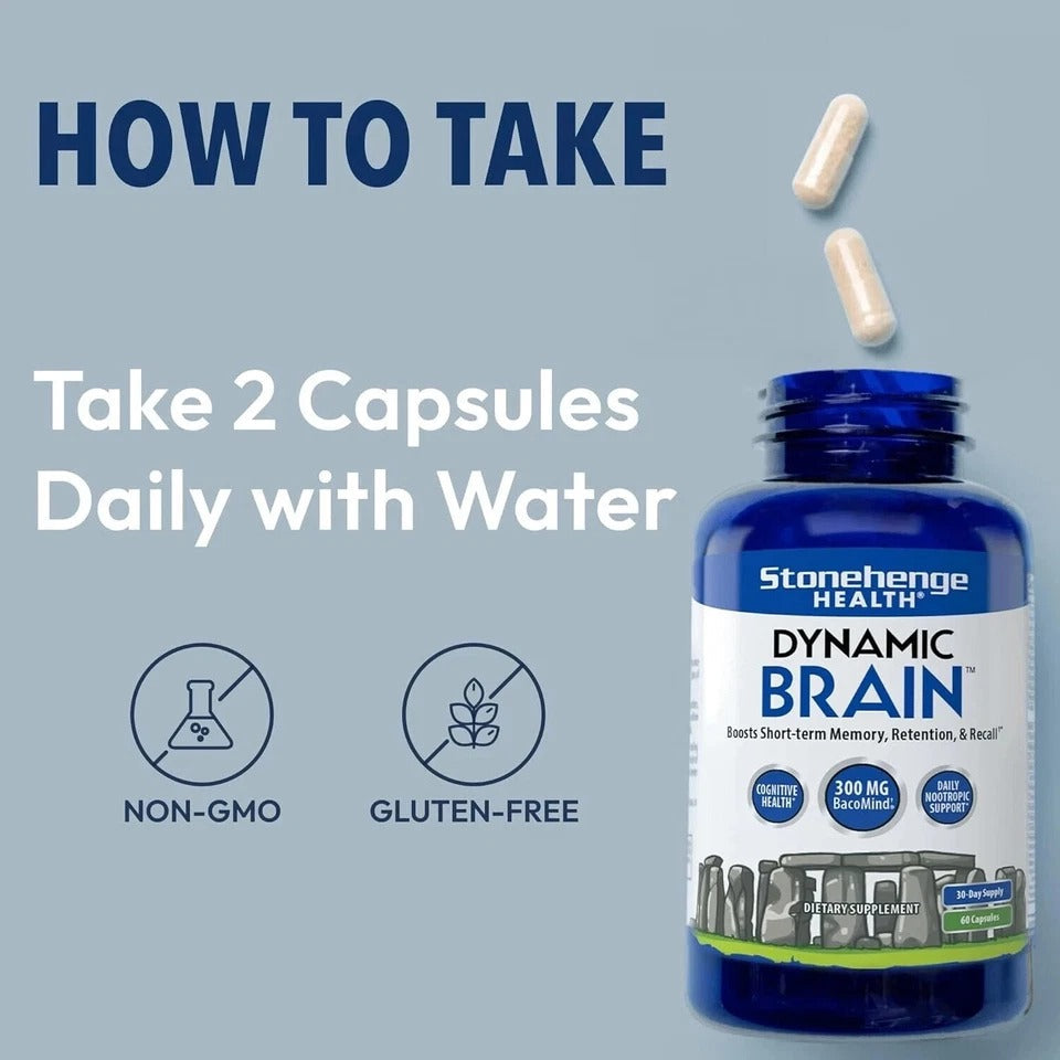 Dynamic Brain Supplement – Focus & Memory, 60 Capsules